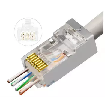 Microconnect KON512-50EZ stekkerverbinder RJ45 zilver