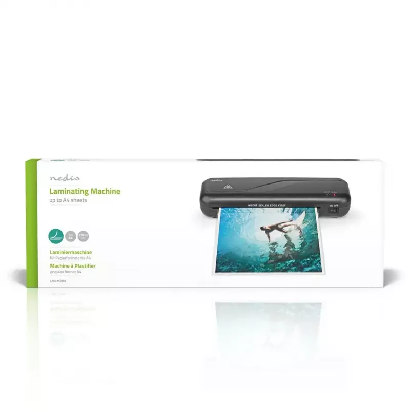Laminator Nedis LAMI112BK4 hetelamineerapparaat, 230 mm/min, zwart