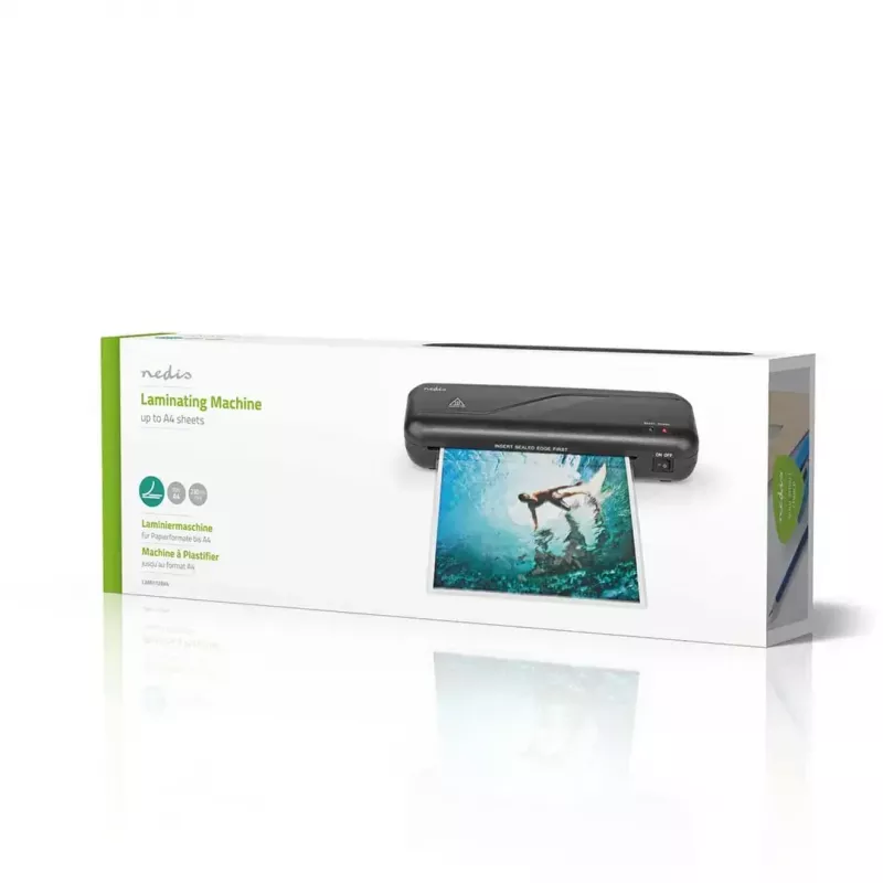 Laminator Nedis LAMI112BK4 hetelamineerapparaat, 230 mm/min, zwart