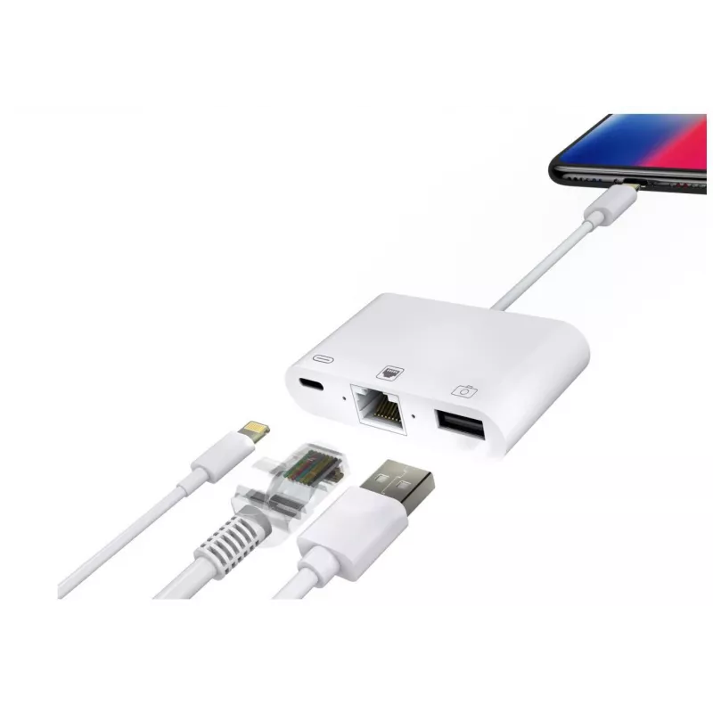 Microconnect LIGHT-HUB2 laptop-dock/poort-replicator Lightning wit