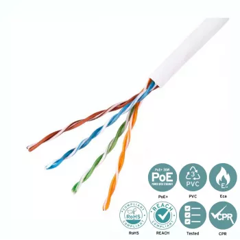 Lanview LVN122004 netwerkkabel wit 305 m Cat5e U/UTP (UTP)