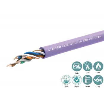 Netwerkkabel Lanview LVN122152 RJ45 Cat5e 305 m lila