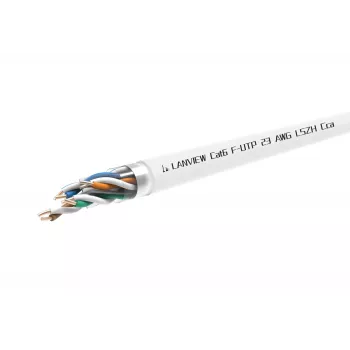 Cat6 F-UTP netwerkkabel 4x2xAWG23 LSZH wit 500m,
