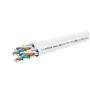 Cat6a U-FTP dual-netwerkkabel 4x2xAWG23 LSZH wit