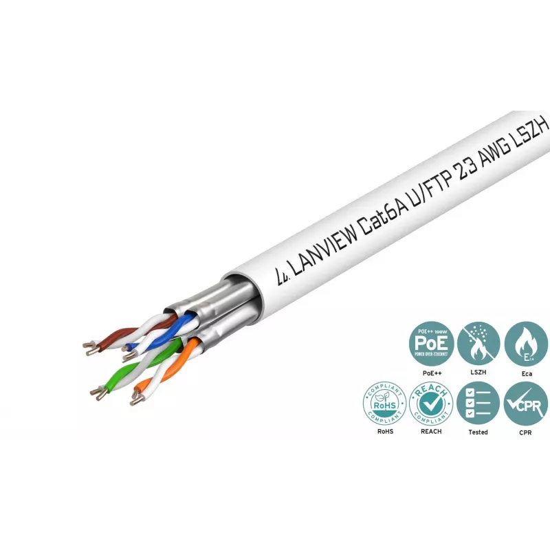 Lanview LVN122430 netwerkkabel wit 500 m Cat6a U/FTP (STP)
