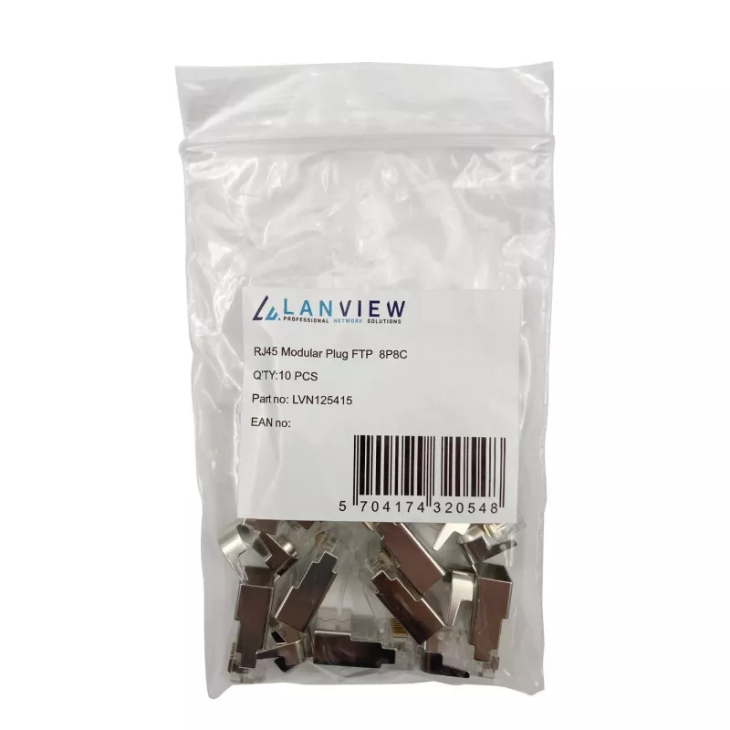 Lanview LVN125415 RJ45-kabelstekker, metaalkleur