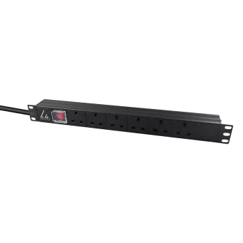 Lanview LVR-3MUK-SW-UK6 stroomverdeeleenheid (PDU) 6 AC-uitgangen 1.4U zwart