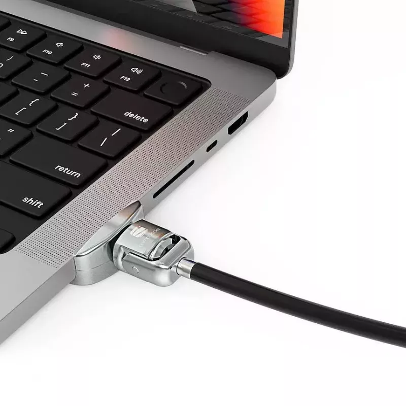 Compulocks Ledge Lock Adapter voor MacBook Pro 14 inch M1 M2 M3 sleutelkabelslot zilver