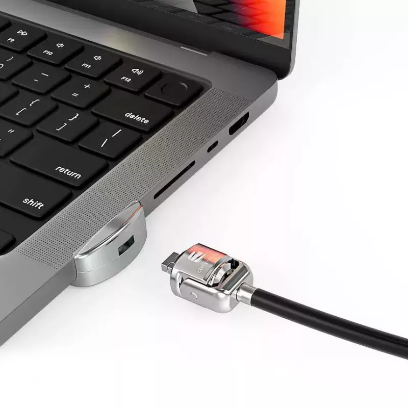 Compulocks Ledge Lock Adapter voor MacBook Pro 14 inch M1 M2 M3 sleutelkabelslot zilver