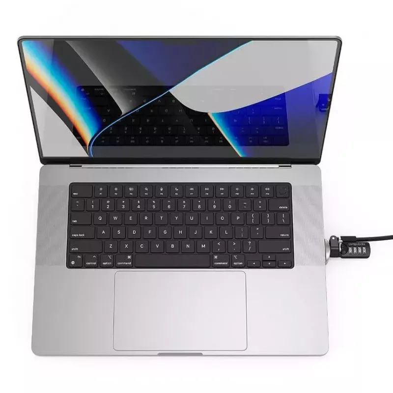 Compulocks Ledge Lock Adapter voor MacBook Pro 16 inch M1 M2 M3 combinatiekabelslot zilver