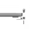 Compulocks Ledge Lock Adapter voor MacBook Pro 16 inch M1 M2 M3 combinatiekabelslot zilver