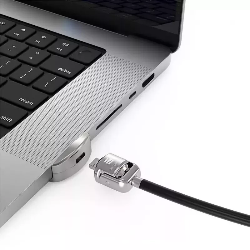 Compulocks Ledge Lock Adapter voor MacBook Pro 16 inch M1 M2 M3 sleutelkabelslot zilver