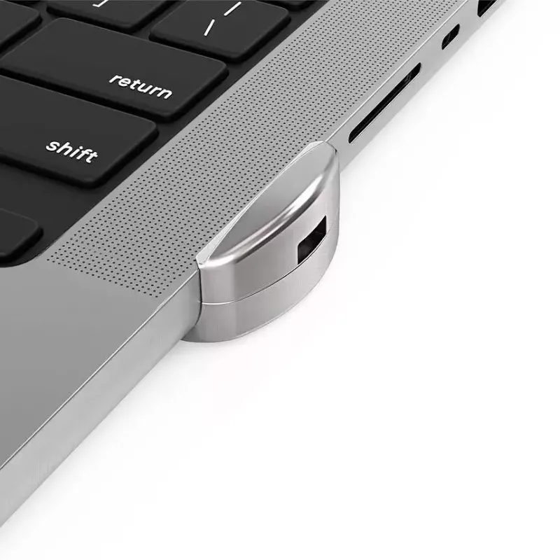 Compulocks Ledge Lock Adapter voor MacBook Pro 16 inch M1 M2 M3 sleutelkabelslot zilver
