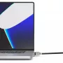 Compulocks Ledge Lock Adapter voor MacBook Pro 16 inch M1 M2 M3 sleutelkabelslot zilver