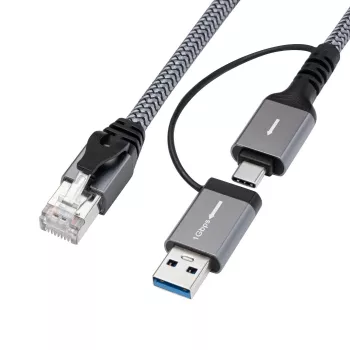 Microconnect CAT6 FTP naar USB-A-C adapterkabel, 1 meter