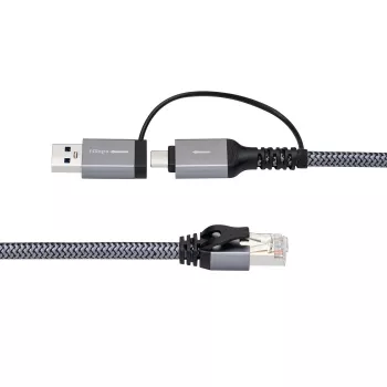 Microconnect CAT6 RJ45 FTP naar USB A-C adapterkabel, 2 meter netwerkadapter