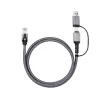 Microconnect CAT6 RJ45 FTP naar USB A-C adapterkabel, 10 meter netwerkadapter