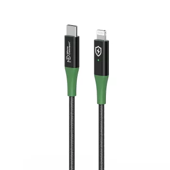 Microconnect MC-SMART USB C-L-1 Lightning-kabel 1 m zwart, groen