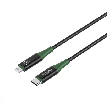 Microconnect MC-SMART USB C-L-2 Lightning-kabel 2 m zwart, groen