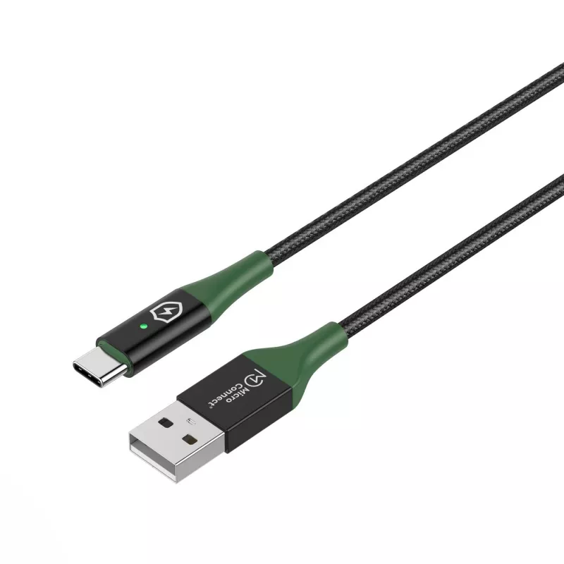Microconnect MC-SMART USB-A-C-01 USB-kabel USB 2.0 1 m USB A USB C zwart, groen