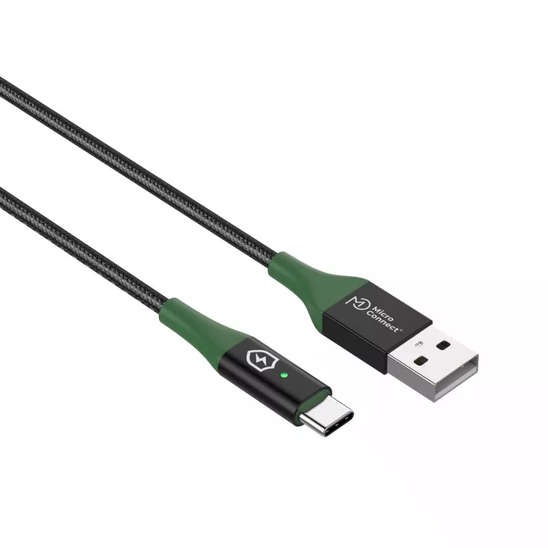 Microconnect MC-SMART USB-A-C-01 USB-kabel USB 2.0 1 m USB A USB C zwart, groen