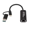 Microconnect MC-USBACNET2.5G kabeladapter USB C RJ-45 0,2 m zwart