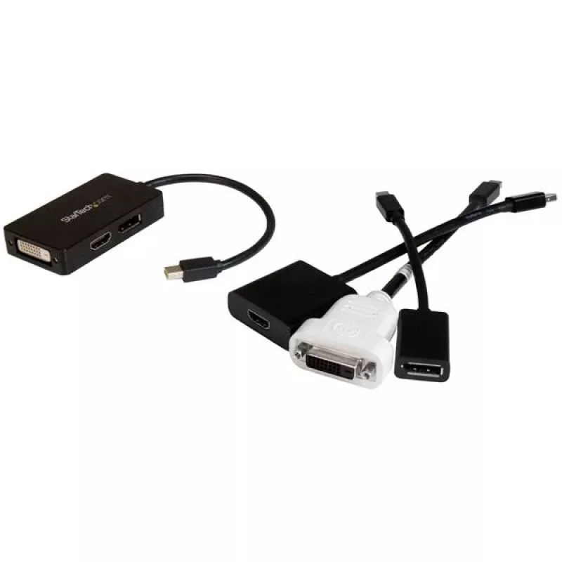 StarTech.com Travel A/V-adapter: 3-in-1 Mini DisplayPort naar DisplayPort, DVI of HDMI converter