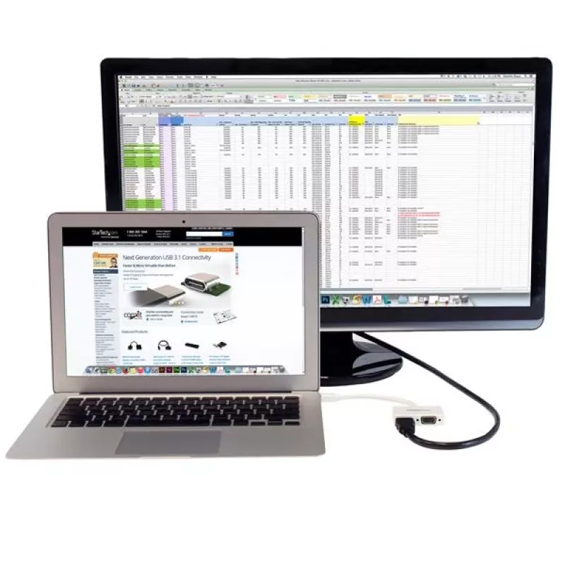 StarTech.com Travel A/V-adapter: 2-in-1 Mini DisplayPort naar HDMI of VGA converter - wit