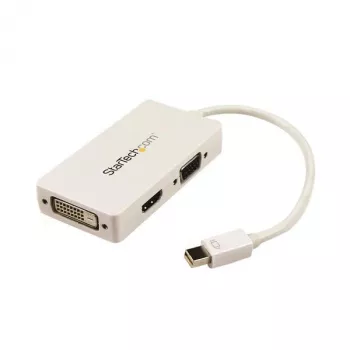 StarTech.com Travel A/V-adapter: 3-in-1 Mini DisplayPort naar VGA DVI of HDMI converter - wit