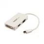 StarTech.com Travel A/V-adapter: 3-in-1 Mini DisplayPort naar VGA DVI of HDMI converter - wit