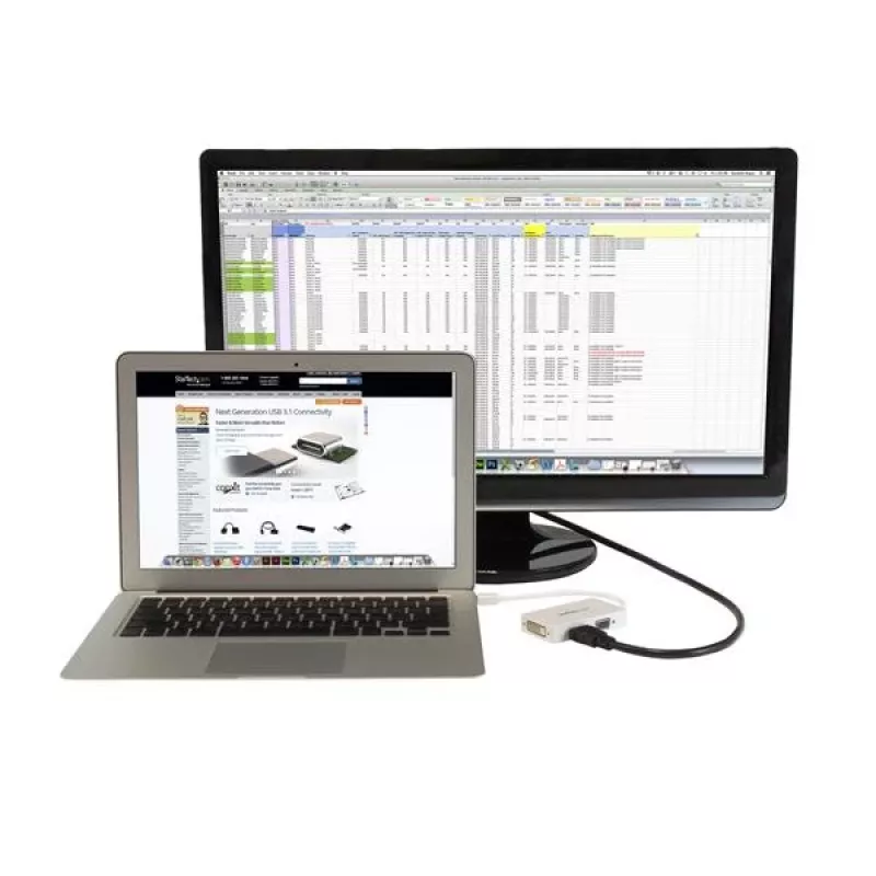 StarTech.com Travel A/V-adapter: 3-in-1 Mini DisplayPort naar VGA DVI of HDMI converter - wit