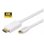 Microconnect MDPHDMI3-4K Videokabel-adapter 3 m Mini DisplayPort HDMI Type-A (Standard) Wit