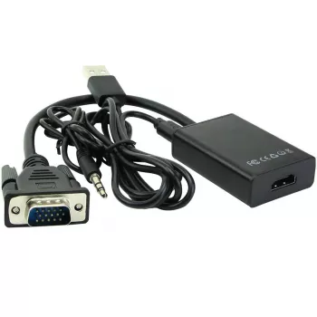 Microconnect MONGGHDMI Videokabel-adapter 0,3 m HDMI Type-A (standaard) VGA (D-Sub) zwart