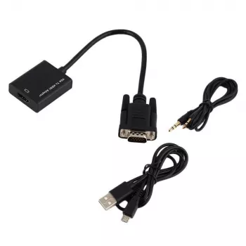 Microconnect MONGGHDMI Videokabel-adapter 0,3 m HDMI Type-A (standaard) VGA (D-Sub) zwart