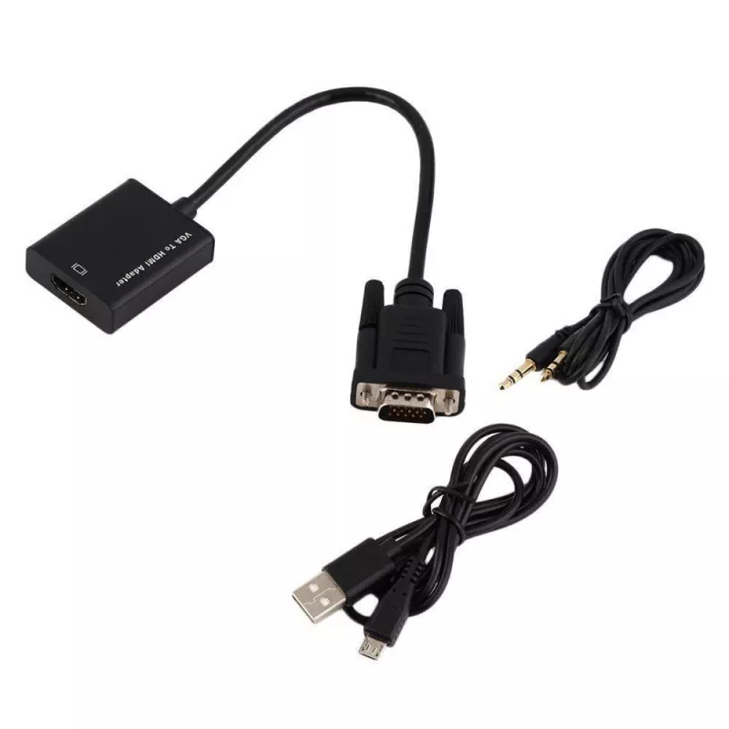 Microconnect MONGGHDMI Videokabel-adapter 0,3 m HDMI Type-A (standaard) VGA (D-Sub) zwart