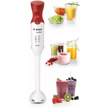 Bosch MSM64010 staafmixer pureerstang 450 W rood, wit