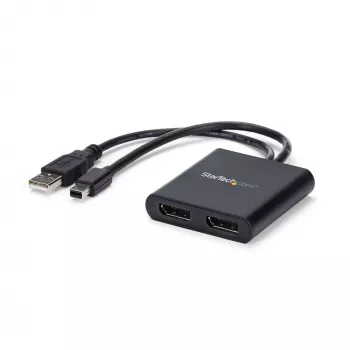 StarTech.com 2-poorts multi-monitor adapter - Mini DisplayPort naar 2x DisplayPort MST-hub - dual 4K 30Hz - videosplitter voor uitgebreide bureaubladmodus alleen op Windows-pc's - mDP 1.2 naar 2x DP