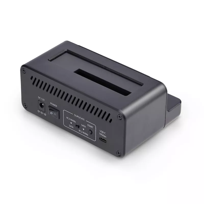 StarTech.com M.2 NVMe naar 2,5/3,5 inch SATA-schijfduplicator, dual-bay standalone SSD-kloonstation/dock, bidirectioneel NVMe naar SATA / SATA naar NVMe, tot 27 GB/min, TAA