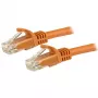 StarTech.com 15m CAT6 ethernetkabel – oranje CAT 6 Gigabit ethernetkabel – 250 MHz 100 W PoE RJ45 UTP netwerk-/patchkabel, rastnasbescherming met trekontlasting, individueel getest