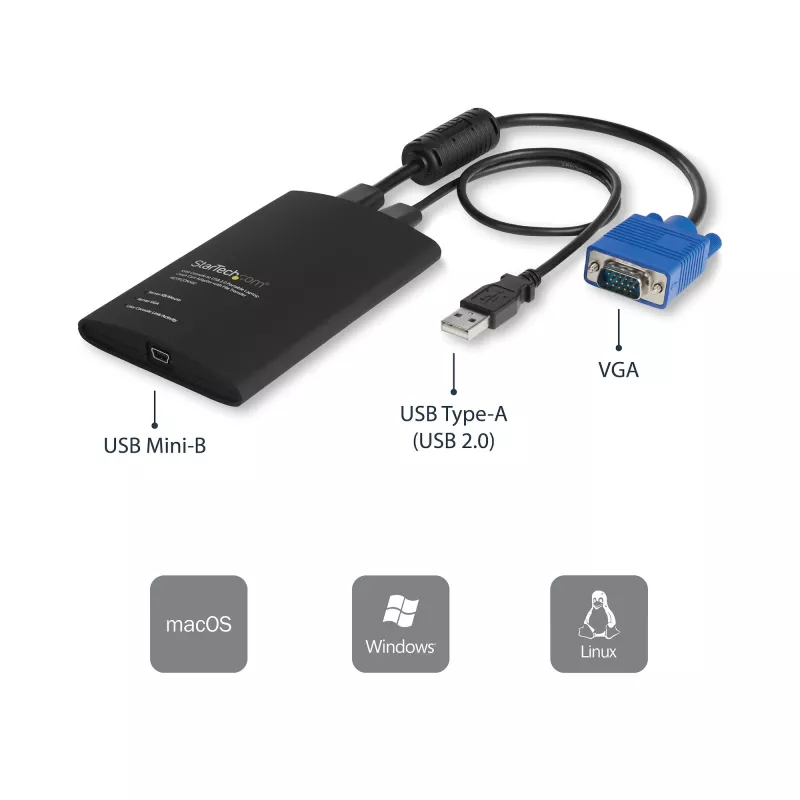 StarTech.com USB Crash Cart-adapter met bestandsoverdracht & video-opname