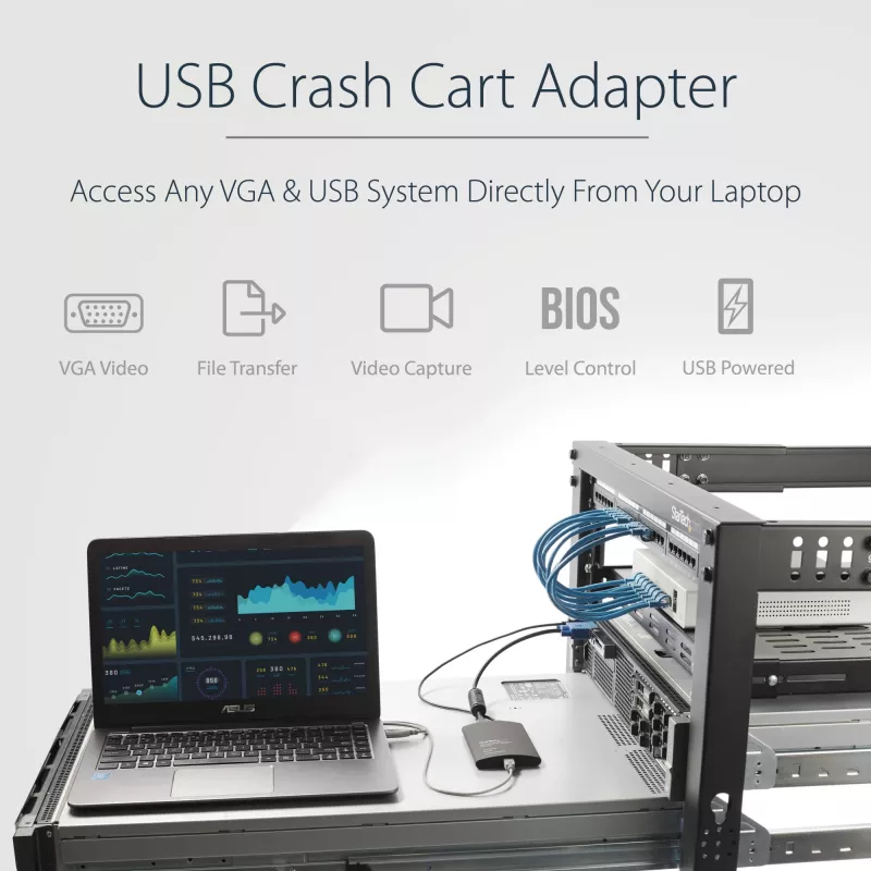 StarTech.com USB Crash Cart-adapter met bestandsoverdracht & video-opname