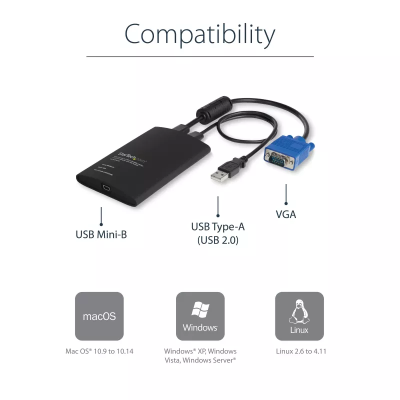 StarTech.com USB Crash Cart-adapter met bestandsoverdracht & video-opname