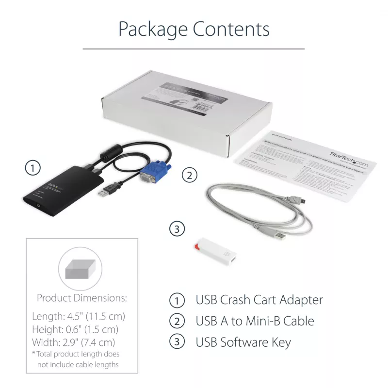 StarTech.com USB Crash Cart-adapter met bestandsoverdracht & video-opname