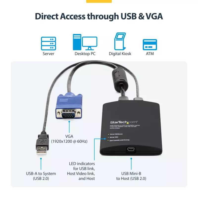 StarTech.com USB Crash Cart-adapter met bestandsoverdracht & video-opname
