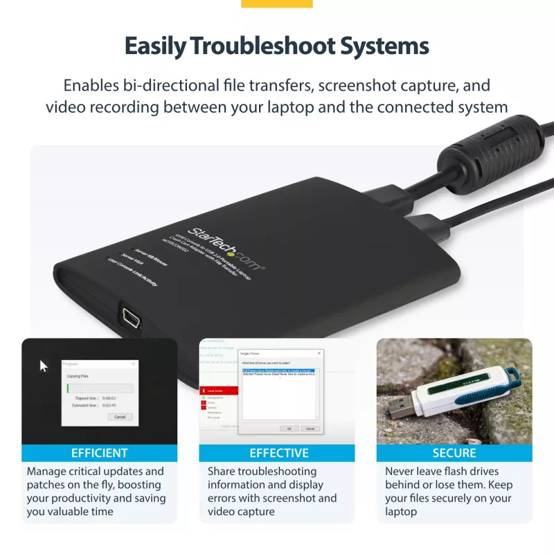 StarTech.com USB Crash Cart-adapter met bestandsoverdracht & video-opname