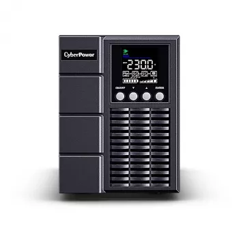 Uninterruptible Power Supply CYBERPOWER OLS1000EA, online dubbelconversie, 1 kVA/900 W, 3× IEC C13-uitgangen, zuivere sinus, LCD, tower