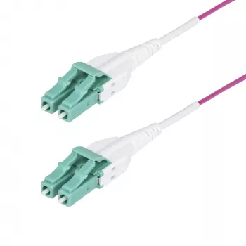 StarTech.com 2m (6ft) LC naar LC (UPC) OM4 multimode glasvezelkabel, Erika Violet, 50/125µm, 40G/100G, LOMMF/VCSEL, uniboot glasvezel-jumperkabel, OFNR riser-gecertificeerd