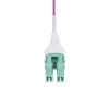 StarTech.com 7m (23ft) LC naar LC (UPC) OM4 multimode glasvezelkabel, Erika Violet, 50/125µm, 40G/100G, LOMMF/VCSEL, uniboot glasvezel-patchkabel, OFNR riser-rating