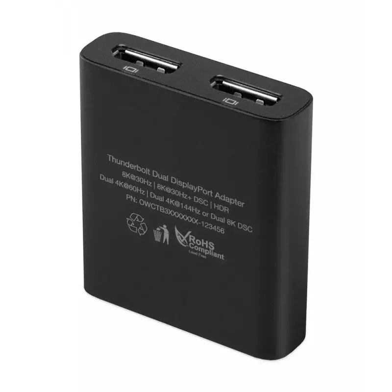 OWC Thunderbolt Dual DisplayPort-adapter USB-grafische adapter 7680 x 4320 pixels zwart