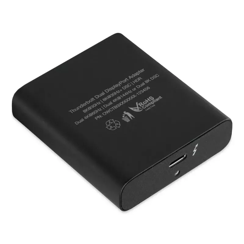 OWC Thunderbolt Dual DisplayPort-adapter USB-grafische adapter 7680 x 4320 pixels zwart